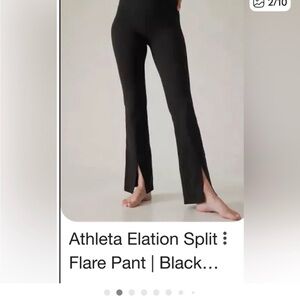 Athleta Black Split-Hem Flare Leggings